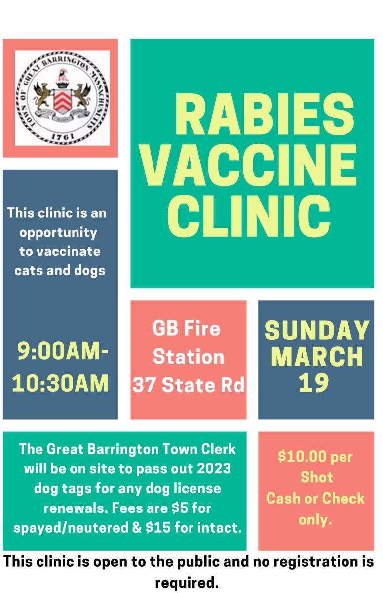 Rabies Clinic March 19, 2023