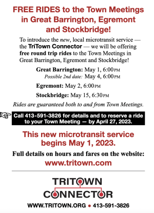 graphic of TriTown ride service poster