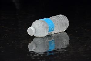 photo of plastic water bottle