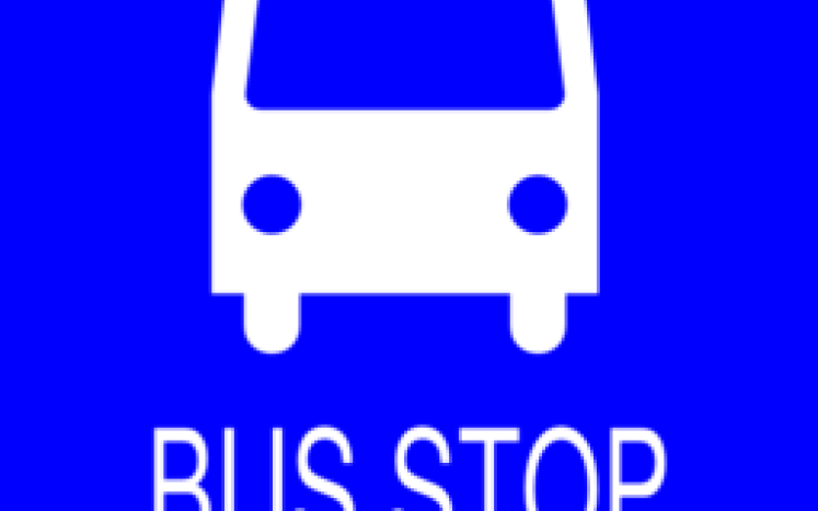 image says bus stop