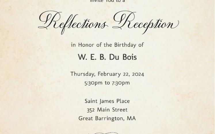 image of Du Bois reception poster