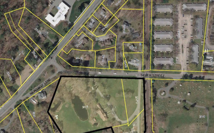 plot plan depicting parcels impacted by zoning changes